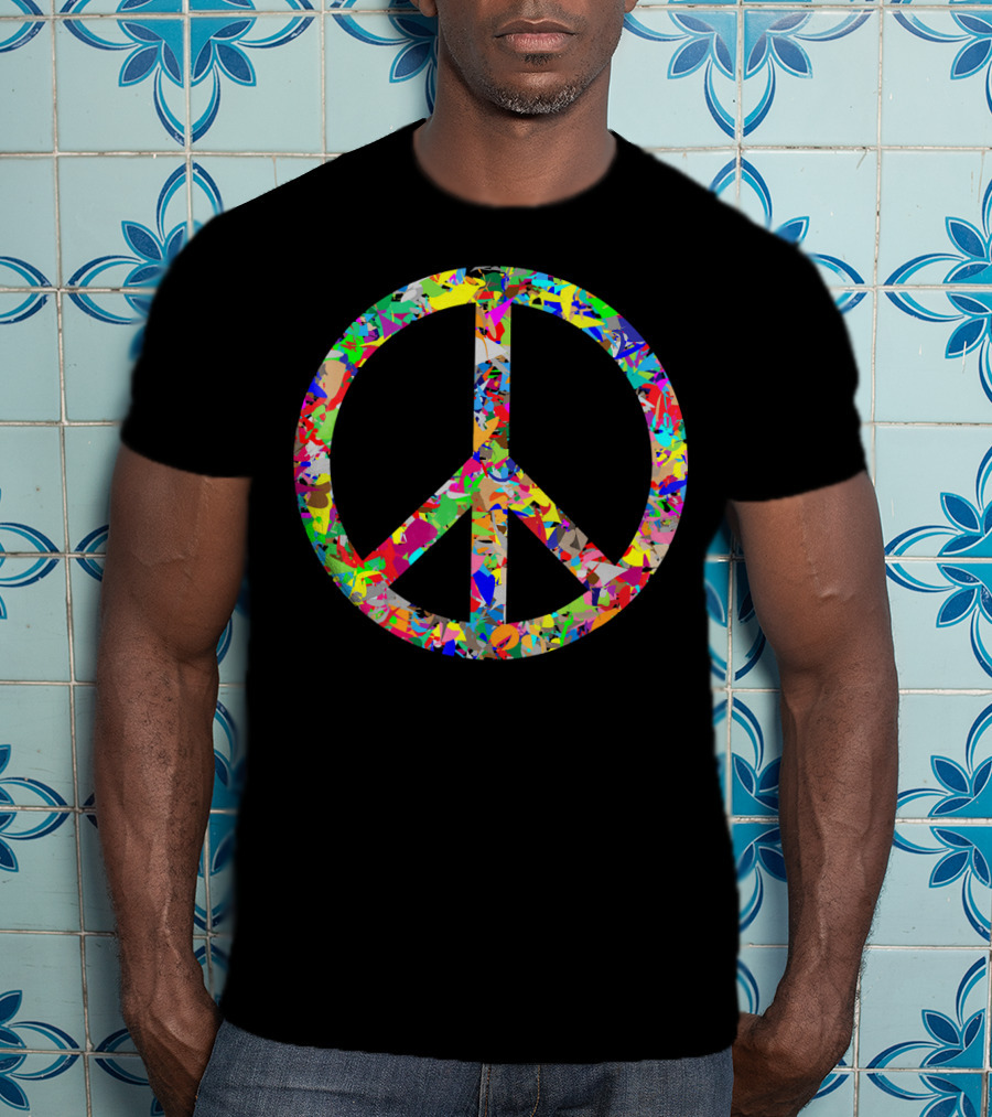 Peace Sign Colorful Multicolor Psychedelic T-Shirt