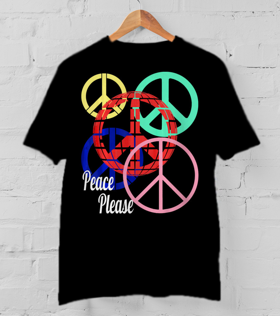 Peace Please Multicolor Peace Symbols T-Shirt