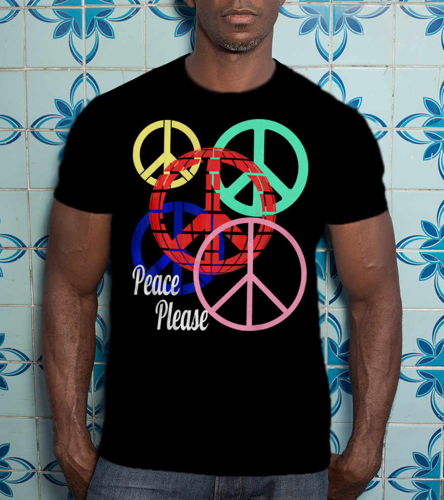Peace Please Multicolor Peace Symbols T-Shirt