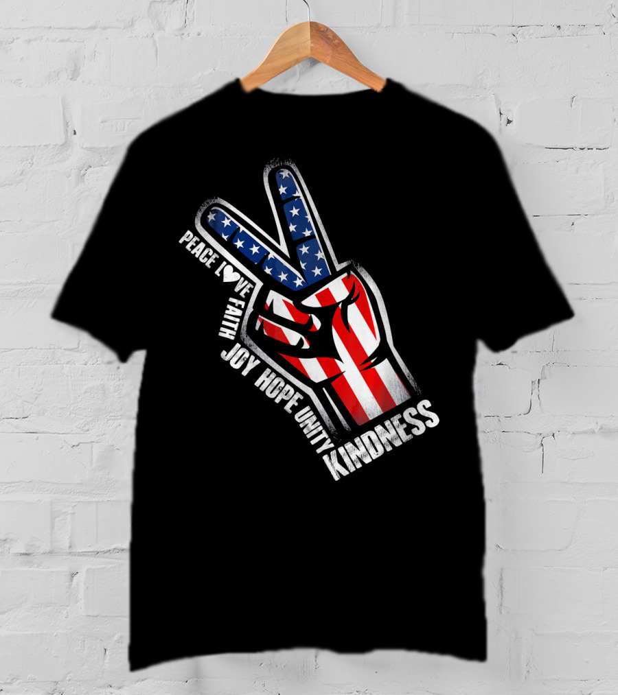 UNITY DAY Peace Love Faith Joy Hope Unity Kindness Hand T-Shirt