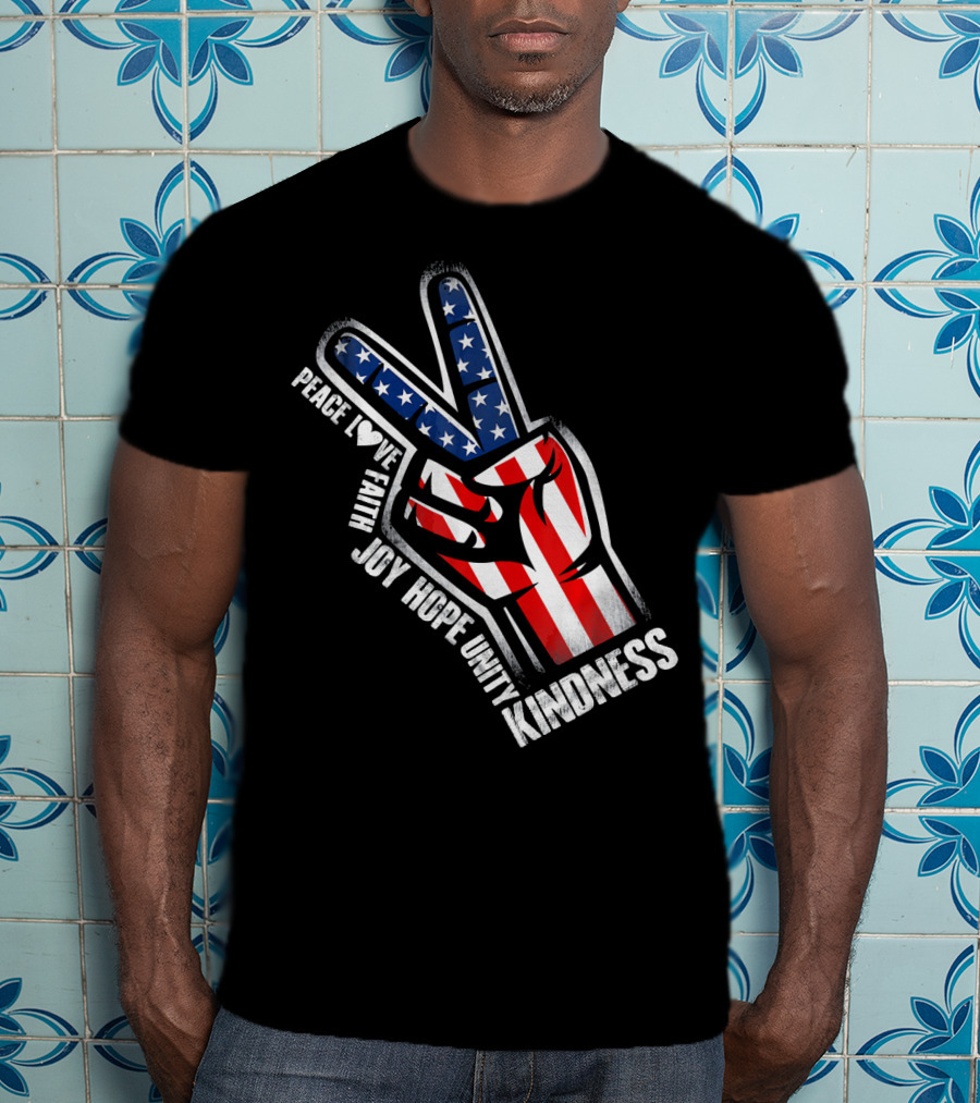 UNITY DAY Peace Love Faith Joy Hope Unity Kindness Hand T-Shirt