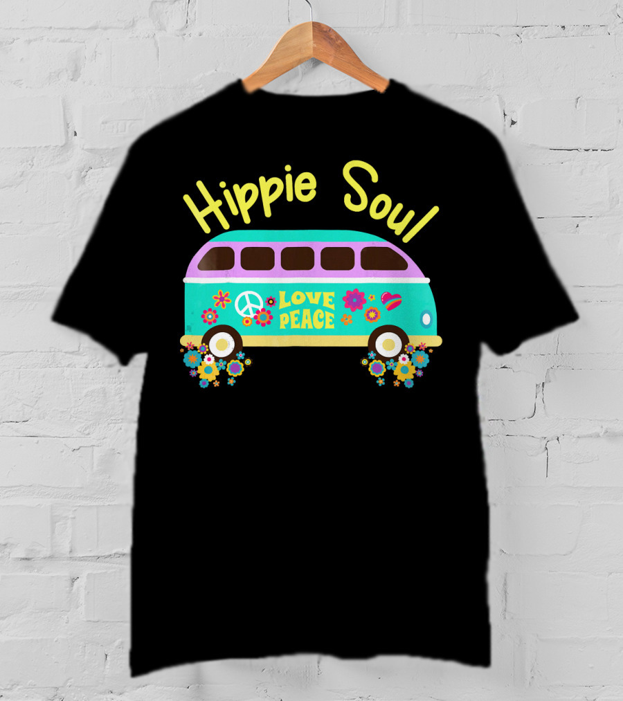 Hippie Soul Love Peace Retro Van T-Shirt