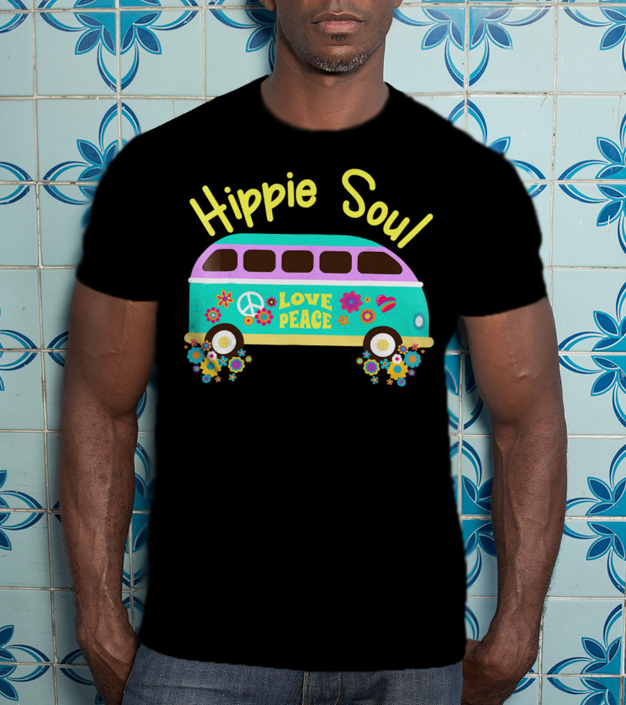 Hippie Soul Love Peace Retro Van T-Shirt