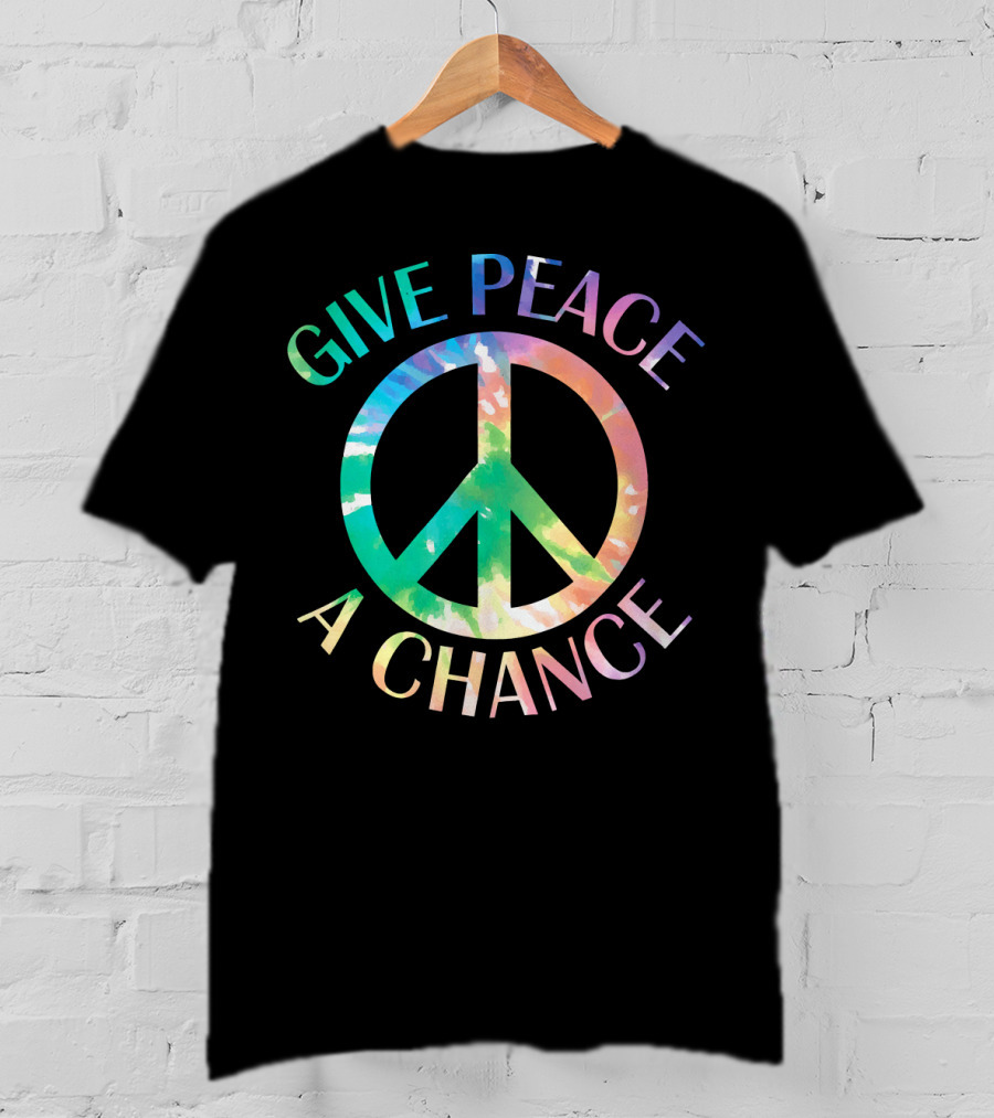 Give Peace A Chance Tie Dye Peace Symbol Iconic T-Shirt