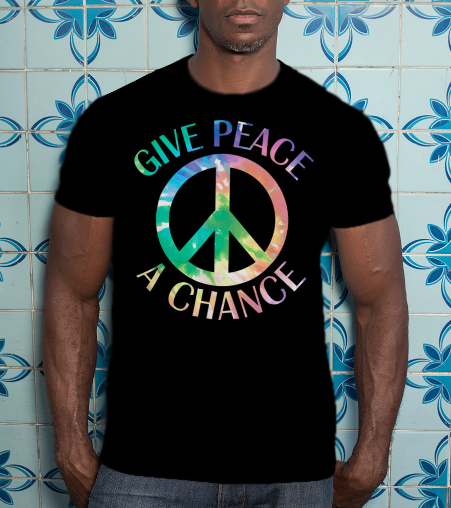 Give Peace A Chance Tie Dye Peace Symbol Iconic T-Shirt