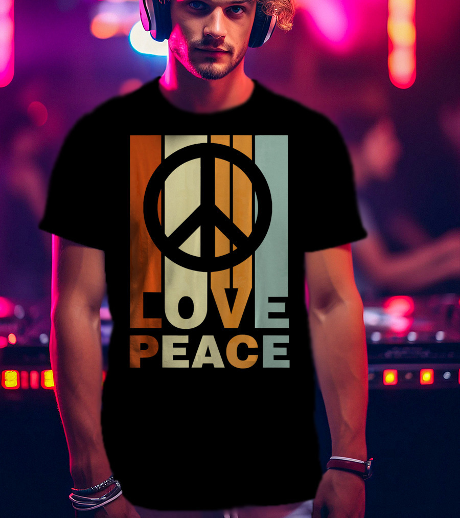 Love Peace Vintage Peace Symbol 70s T-Shirt