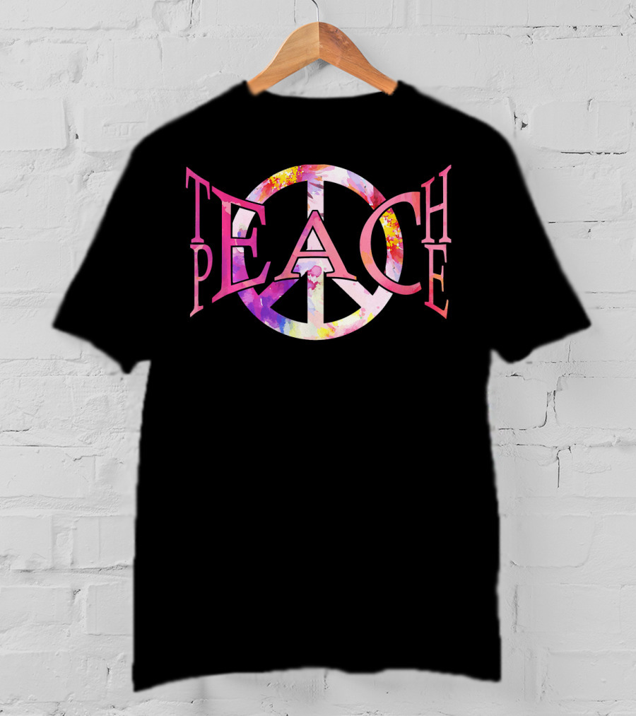 Teach Peace Sign Educators T-Shirt