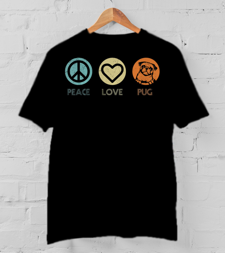Peace Love Pug T-Shirt
