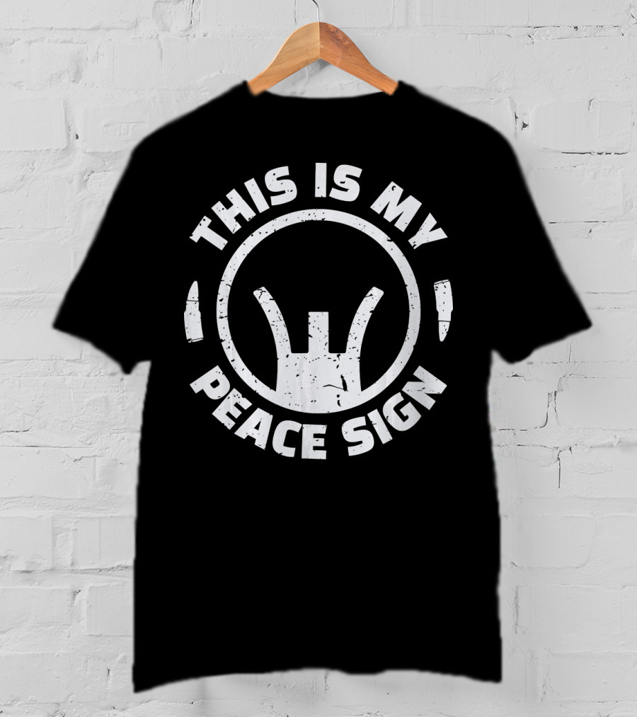 This Is My Peace Sign Gun Crosshair T-Shirt