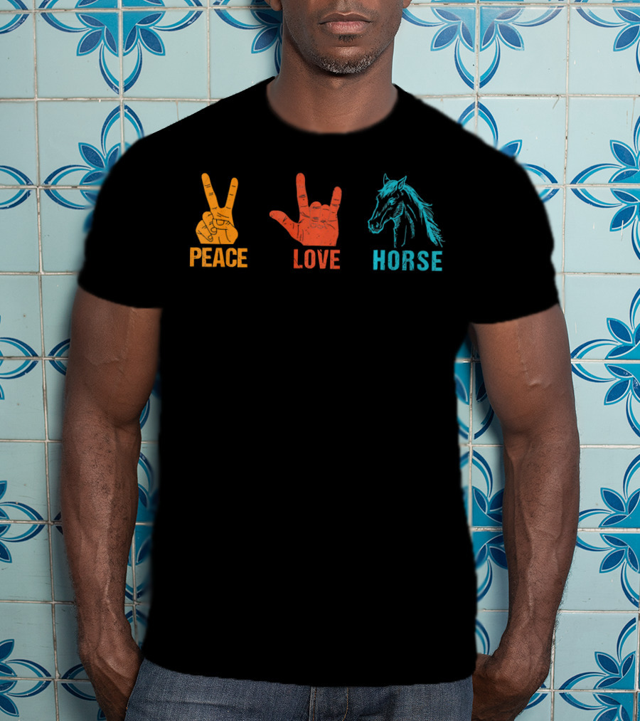 Peace Love Horse T-Shirt