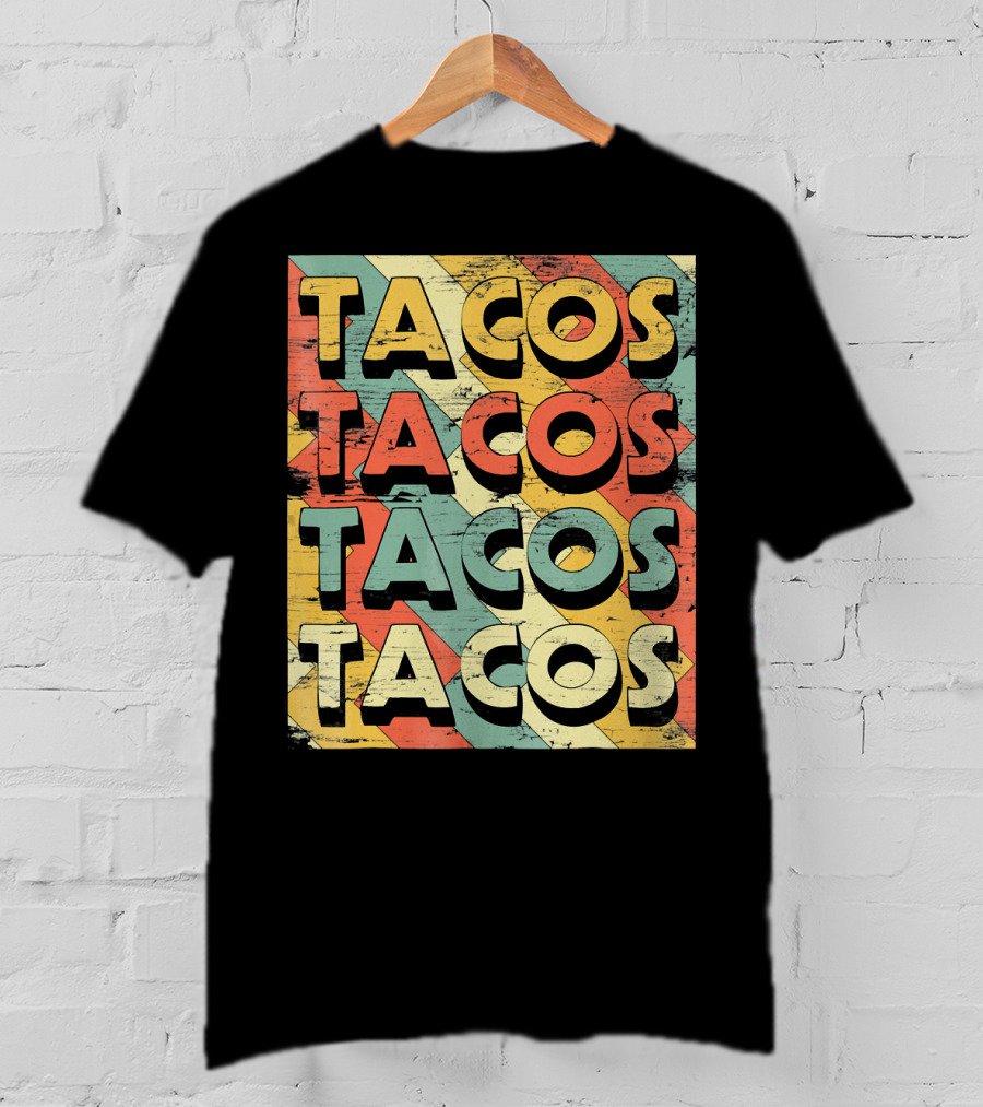 Retro Vintage Taco Tuesday Lovers Tacos T-Shirt