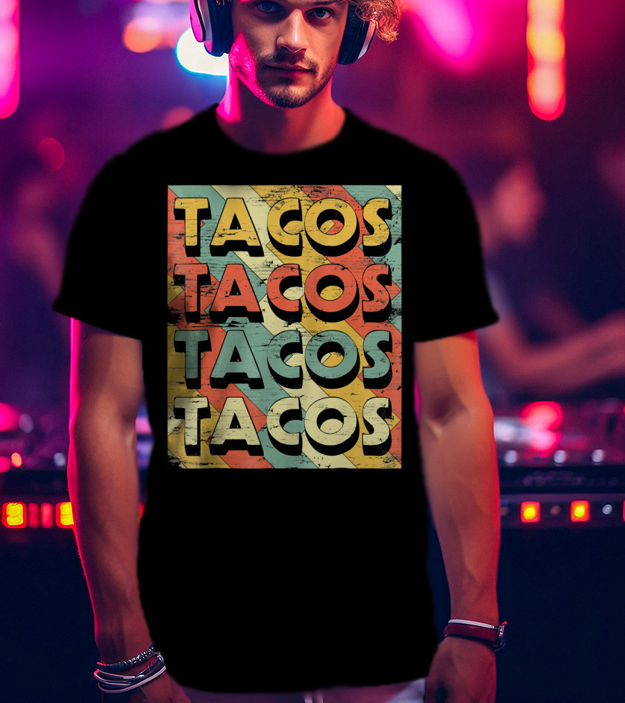 Retro Vintage Taco Tuesday Lovers Tacos T-Shirt
