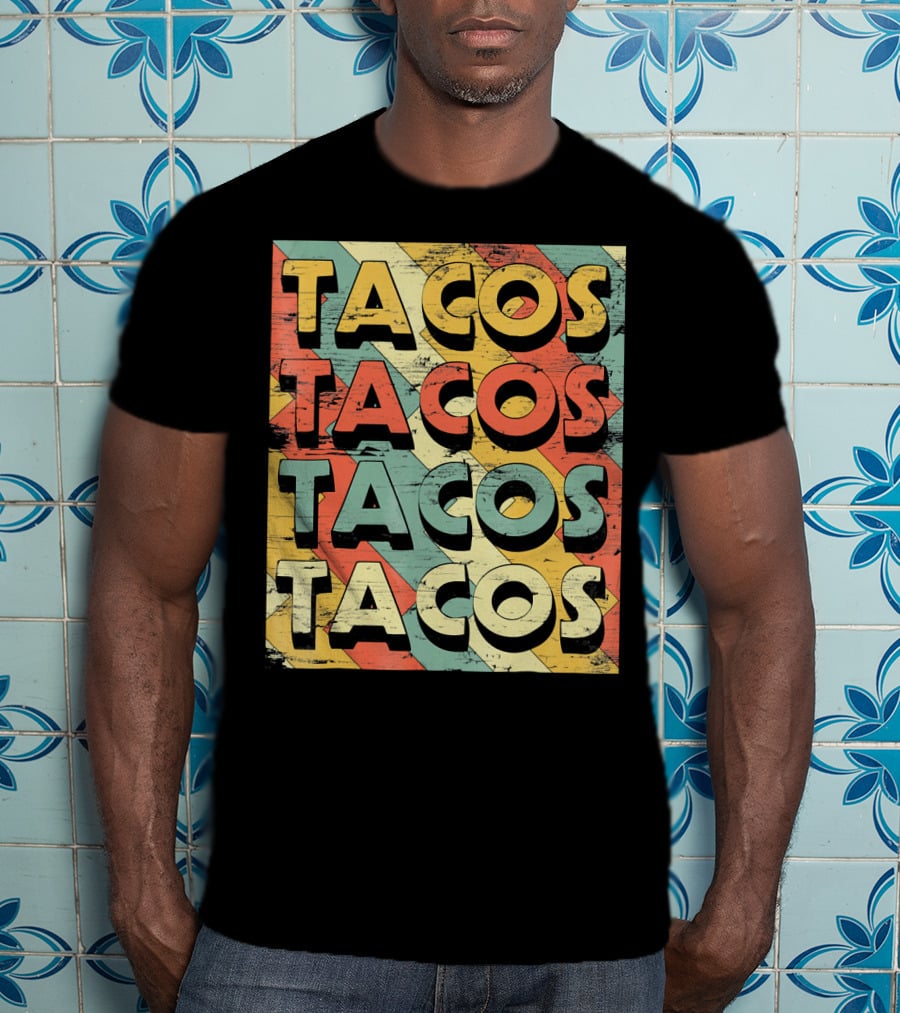 Retro Vintage Taco Tuesday Lovers Tacos T-Shirt