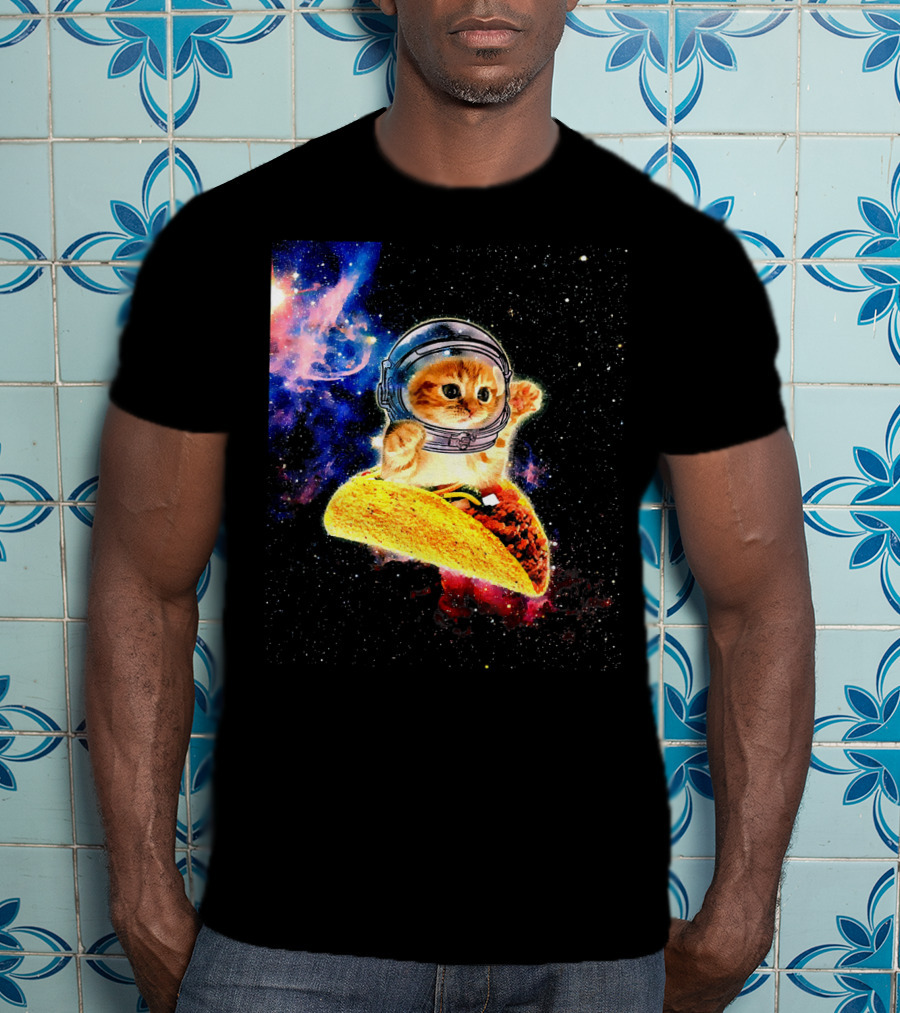 Crazy Space Taco Cat Astronaut Galaxy Adventure T-Shirt