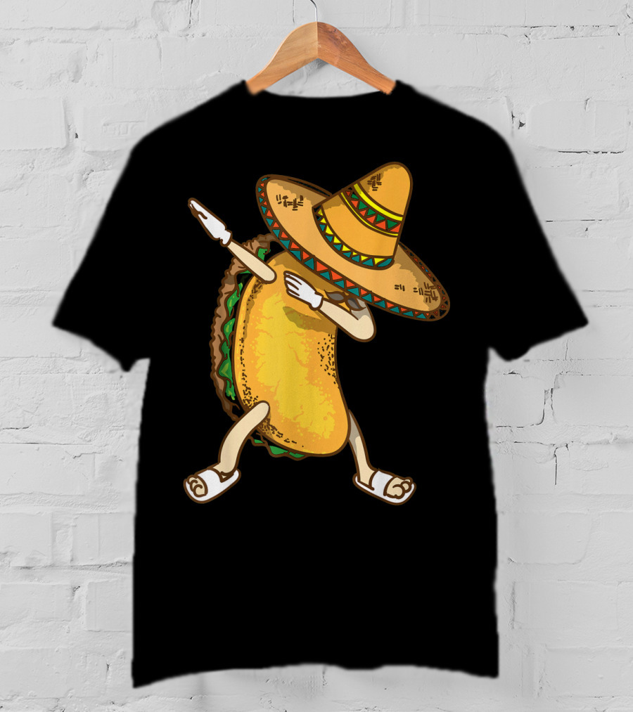 Dabbing Taco Sombrero Cinco De Mayo Fiesta T-Shirt