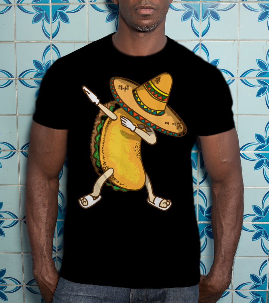Dabbing Taco Sombrero Cinco De Mayo Fiesta T-Shirt