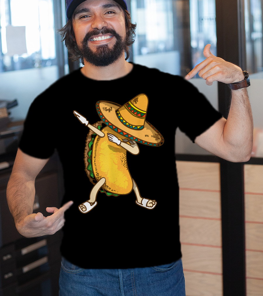 Dabbing Taco Sombrero Cinco De Mayo Fiesta T-Shirt