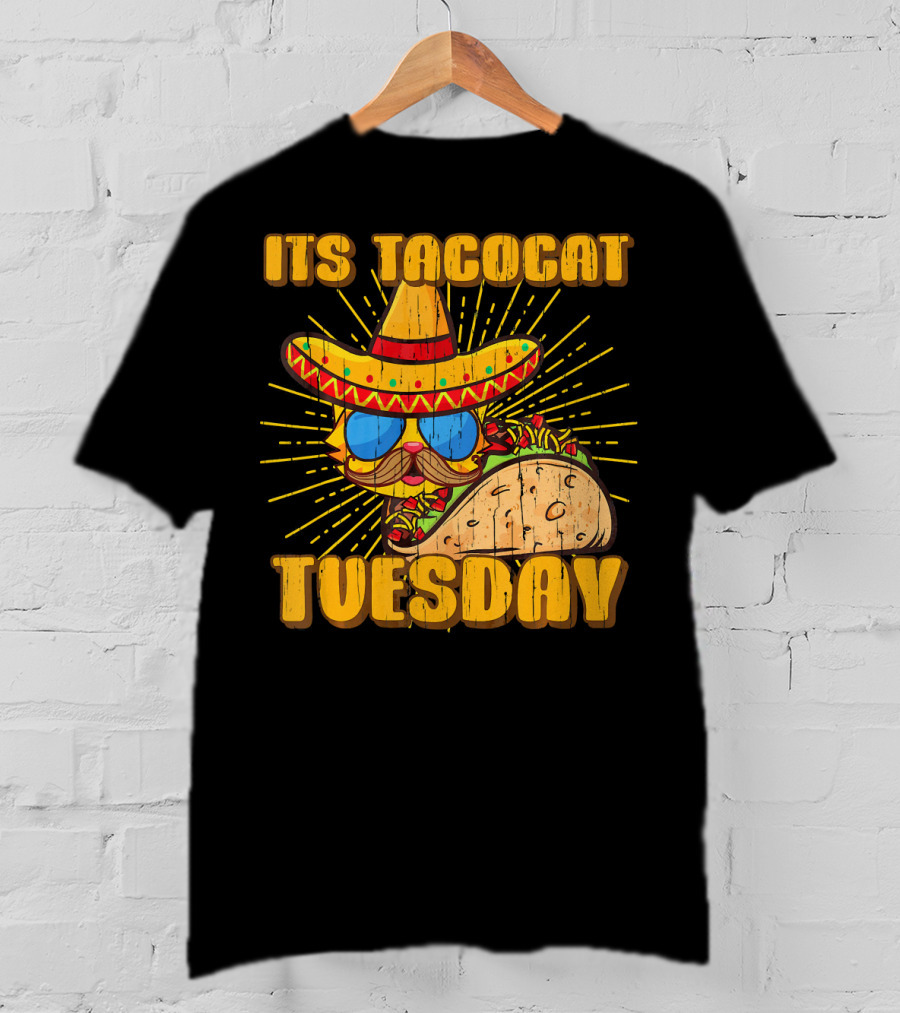 Its Tacocat Tuesday Tacos Cat Lover T-Shirt