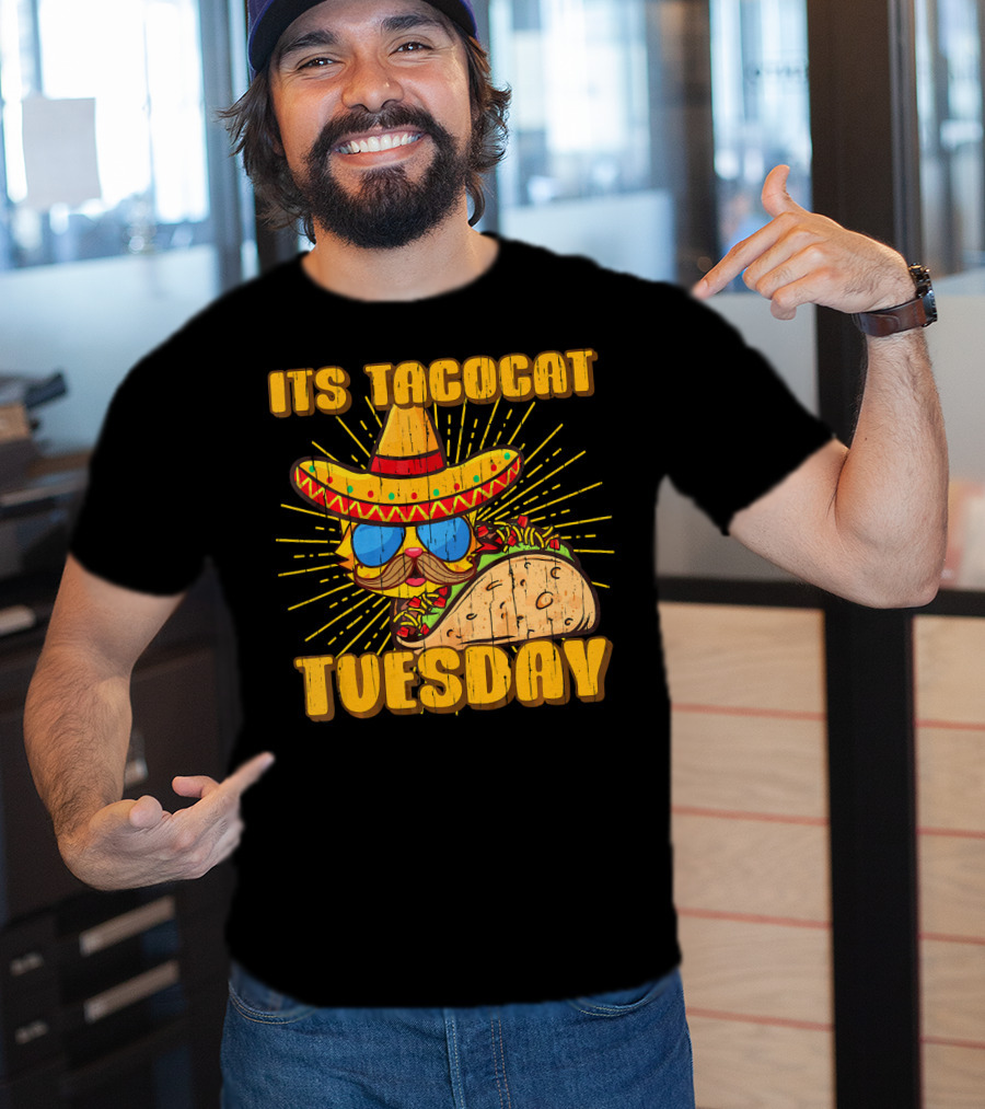 Its Tacocat Tuesday Tacos Cat Lover T-Shirt