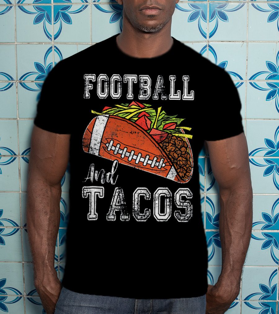 Football And Tacos Funny Taco T-Shirt
