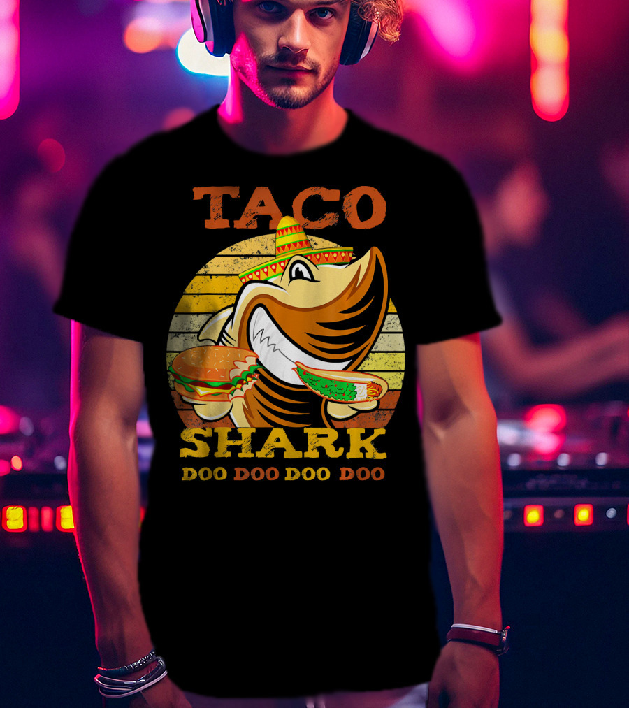 Taco Shark Doo Doo Doo Doo Halloween Baby Thanksgiving Women Men T-Shirt