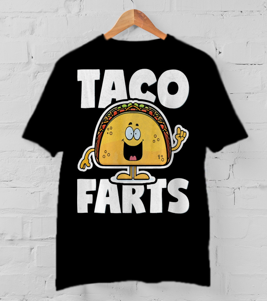 Taco Farts Funny Vintage Mexican Food T-Shirt