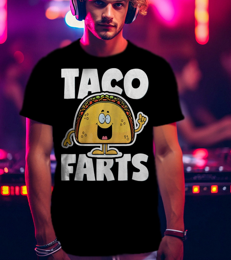 Taco Farts Funny Vintage Mexican Food T-Shirt