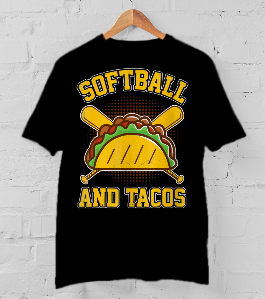 Softball And Tacos Mexican Foodie T-Shirt