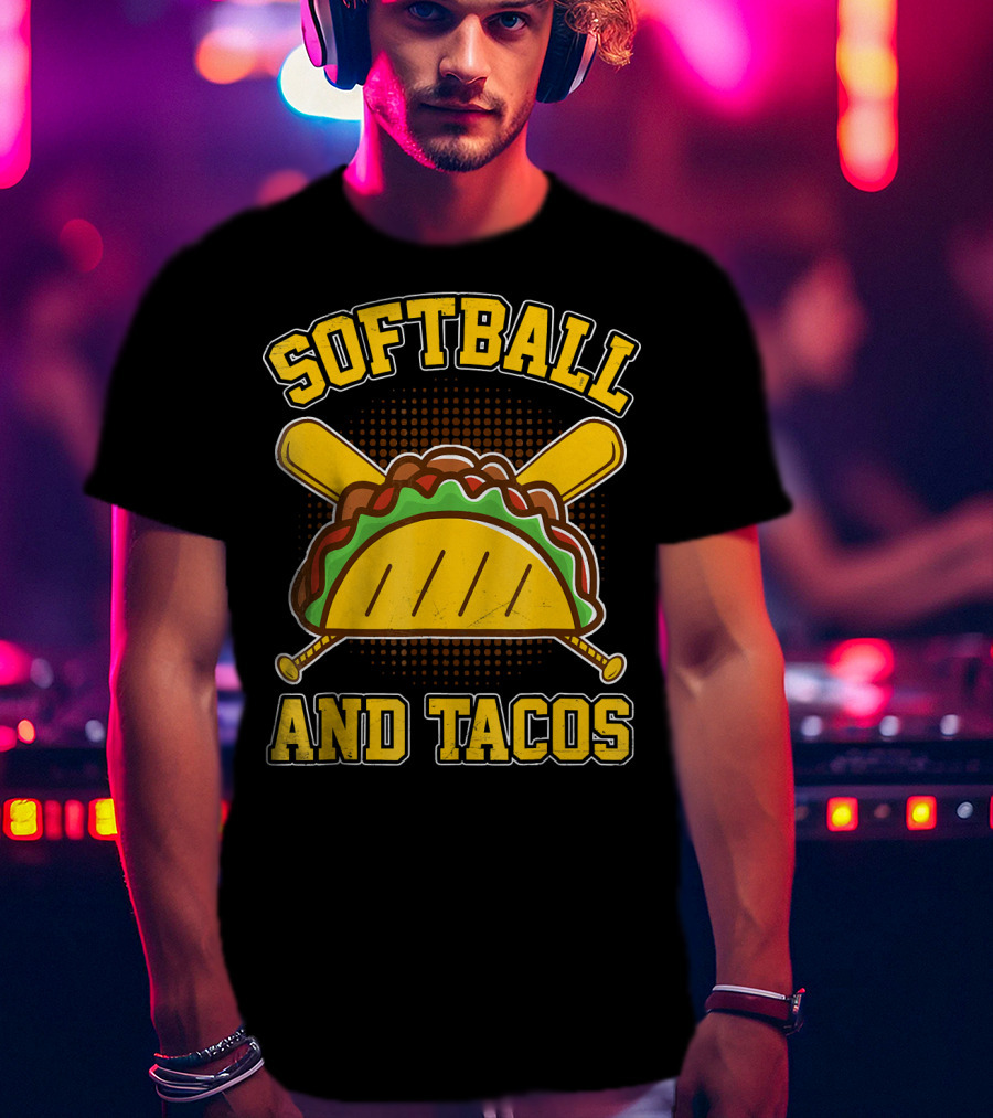 Softball And Tacos Mexican Foodie T-Shirt