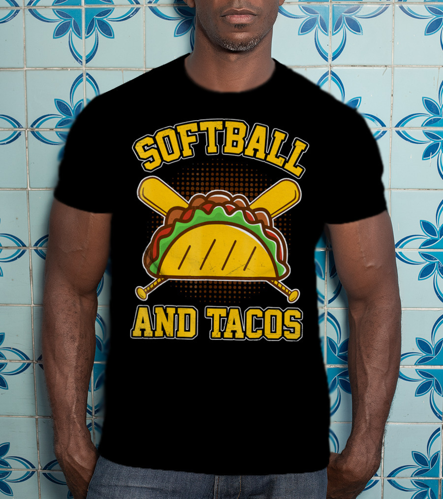 Softball And Tacos Mexican Foodie T-Shirt