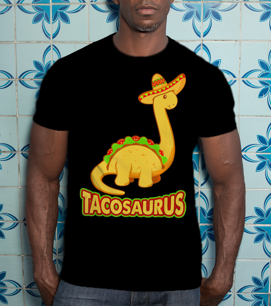 Tacosaurus Sombrero Dinosaur Taco T-Shirt