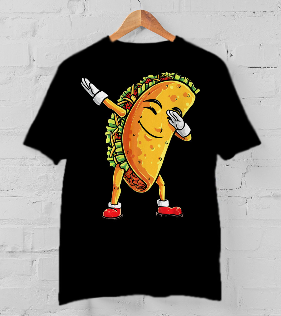 Funny Dabbing Taco Cinco De Mayo Mexican T-Shirt