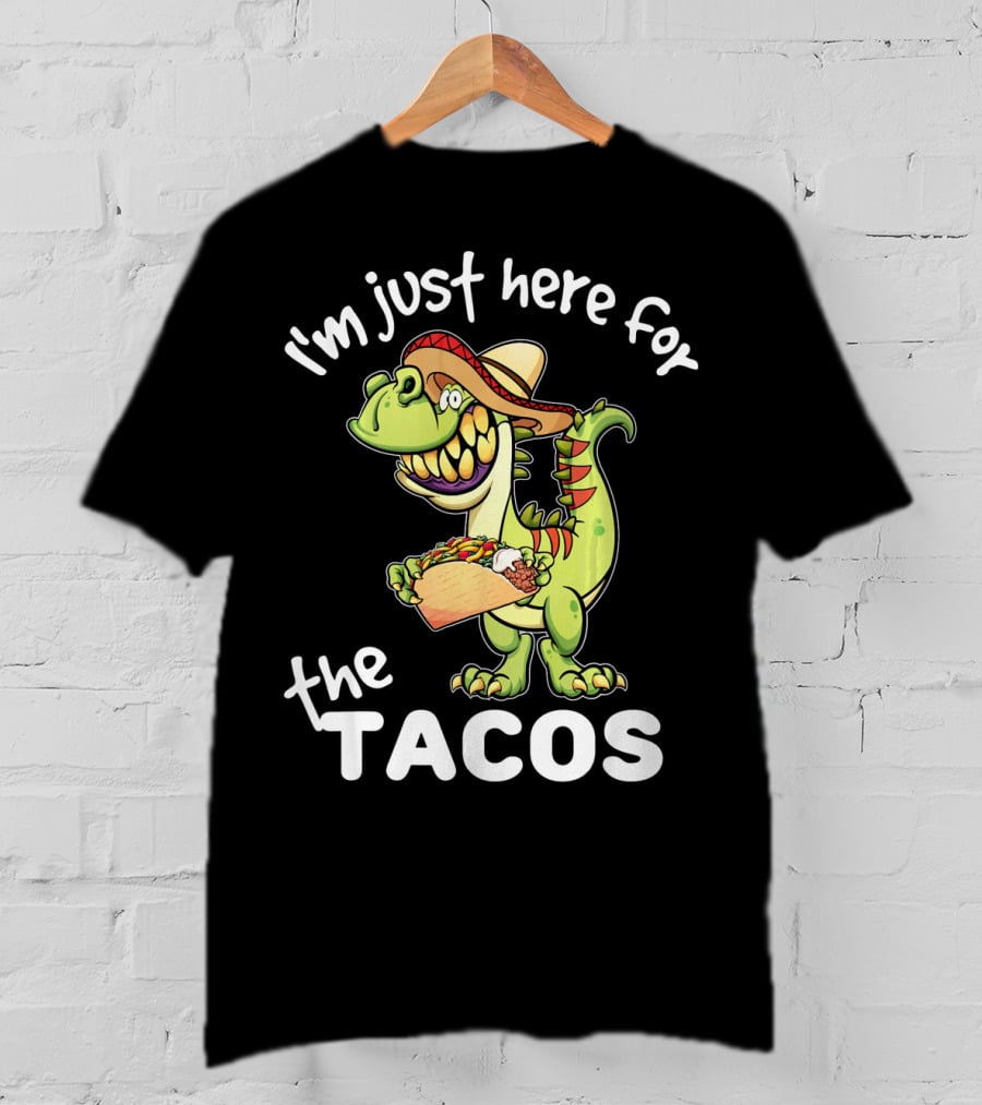 I'm Just Here For The Tacos Cinco De Mayo Boys Taco T-Shirt