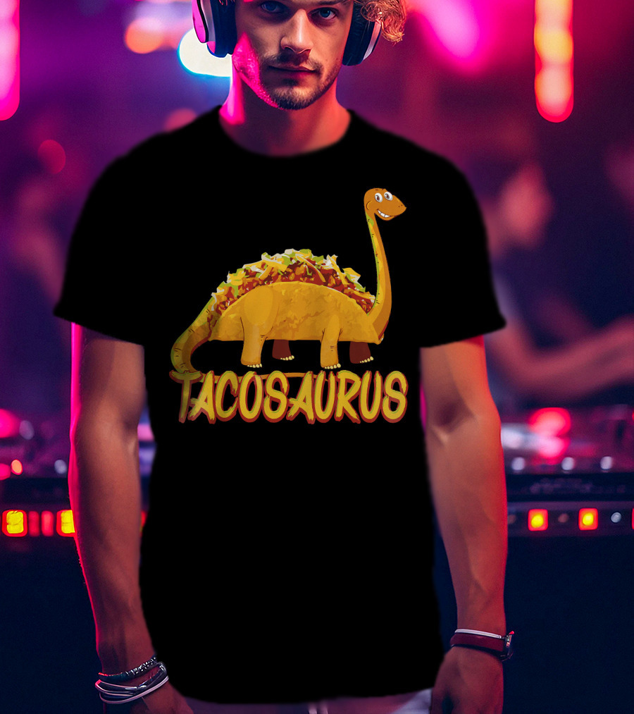 Taco Saurus Funny Mexican Food Dinosaur Taco T-Shirt