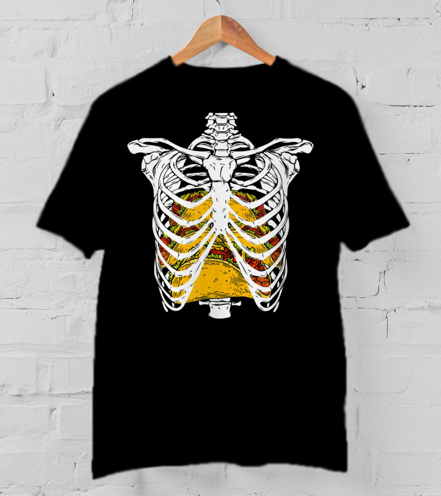 Halloween Costume Skeleton Rib Taco Filling T-Shirt