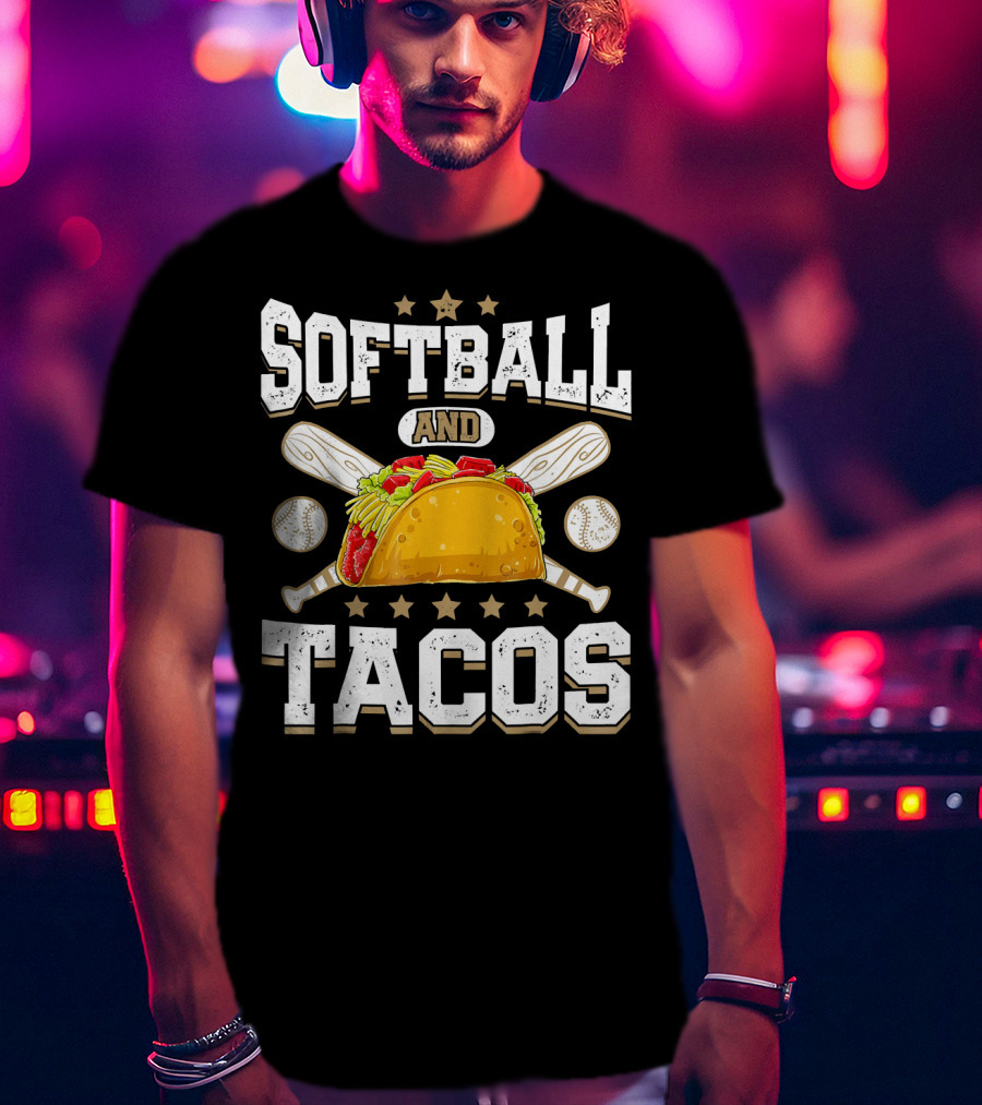 Softball And Tacos Girls Home Run Fiesta T-Shirt
