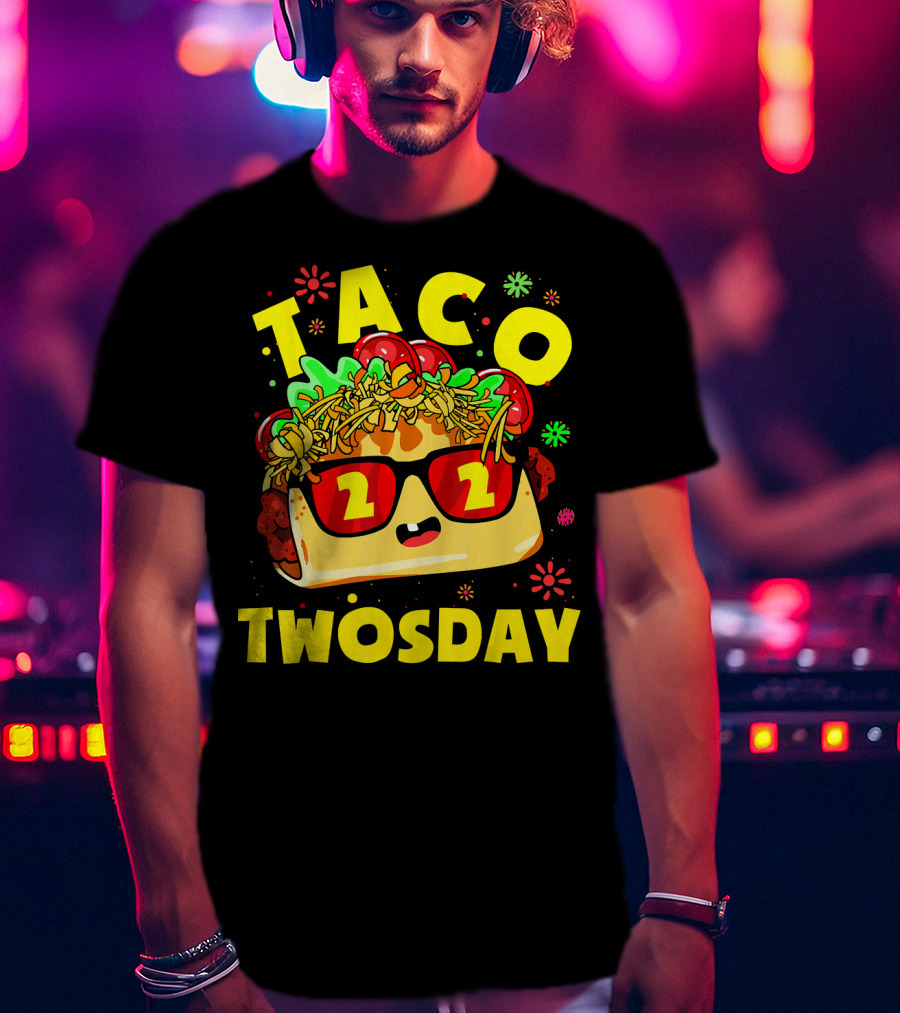 Taco Twosday 2nd Birthday Party Kids 2 Dos Cumpleanos T-Shirt