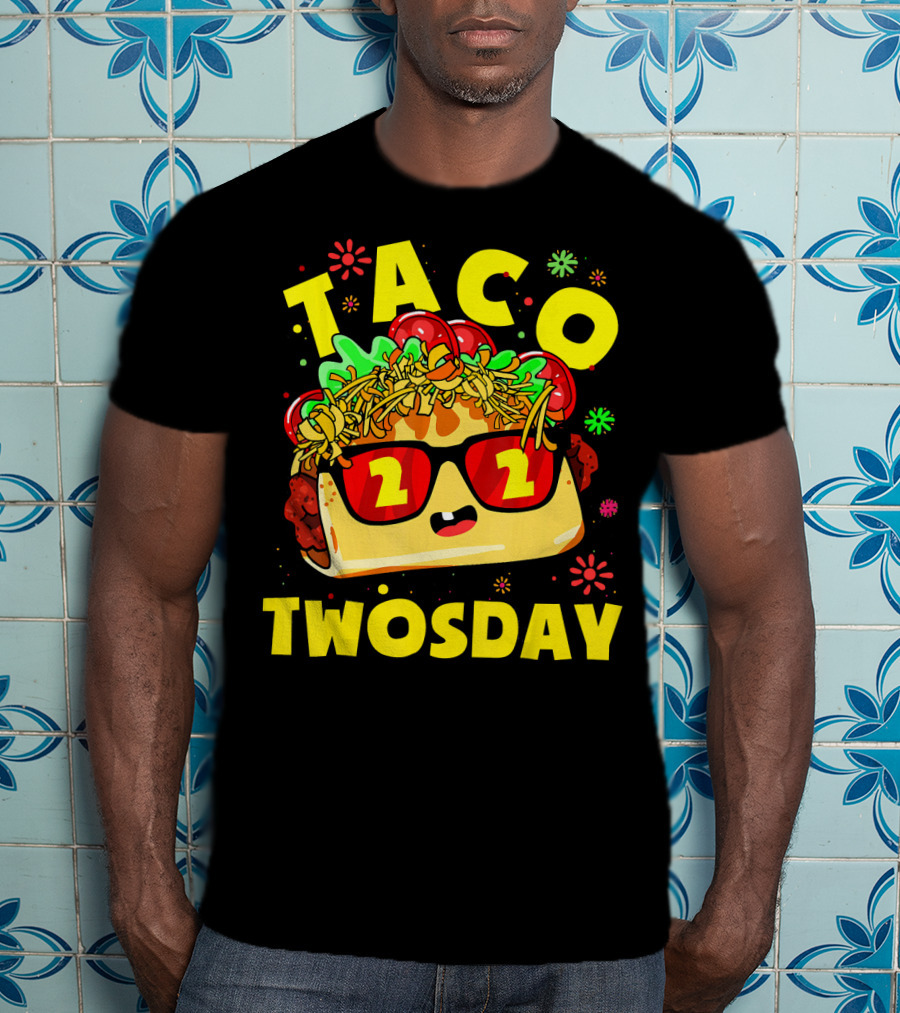 Taco Twosday 2nd Birthday Party Kids 2 Dos Cumpleanos T-Shirt