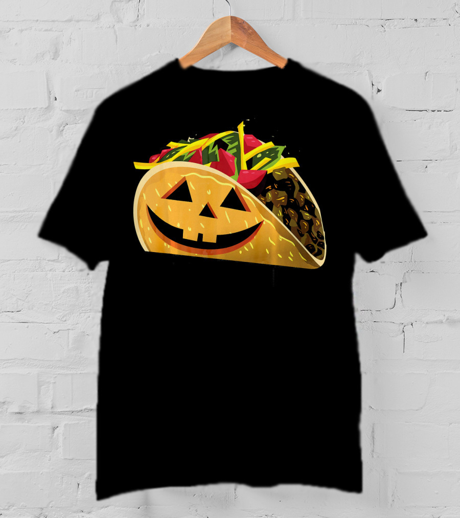 Taco Lantern Happy Haunted Halloween Mex Jack O' Lantern Taco T-Shirt
