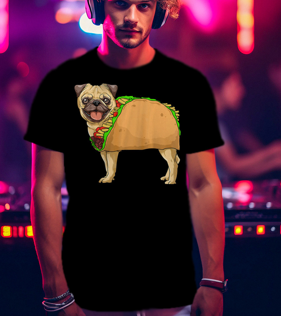 Taco Pug Mexican Burrito Pug T-Shirt