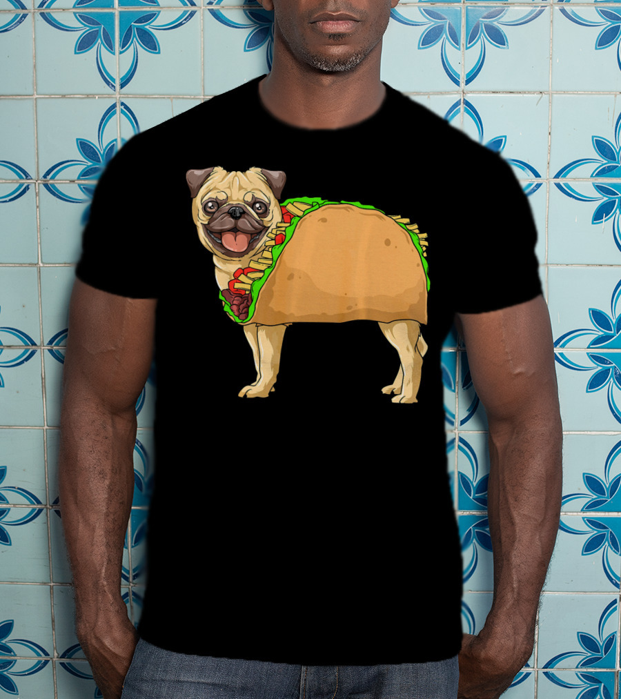Taco Pug Mexican Burrito Pug T-Shirt