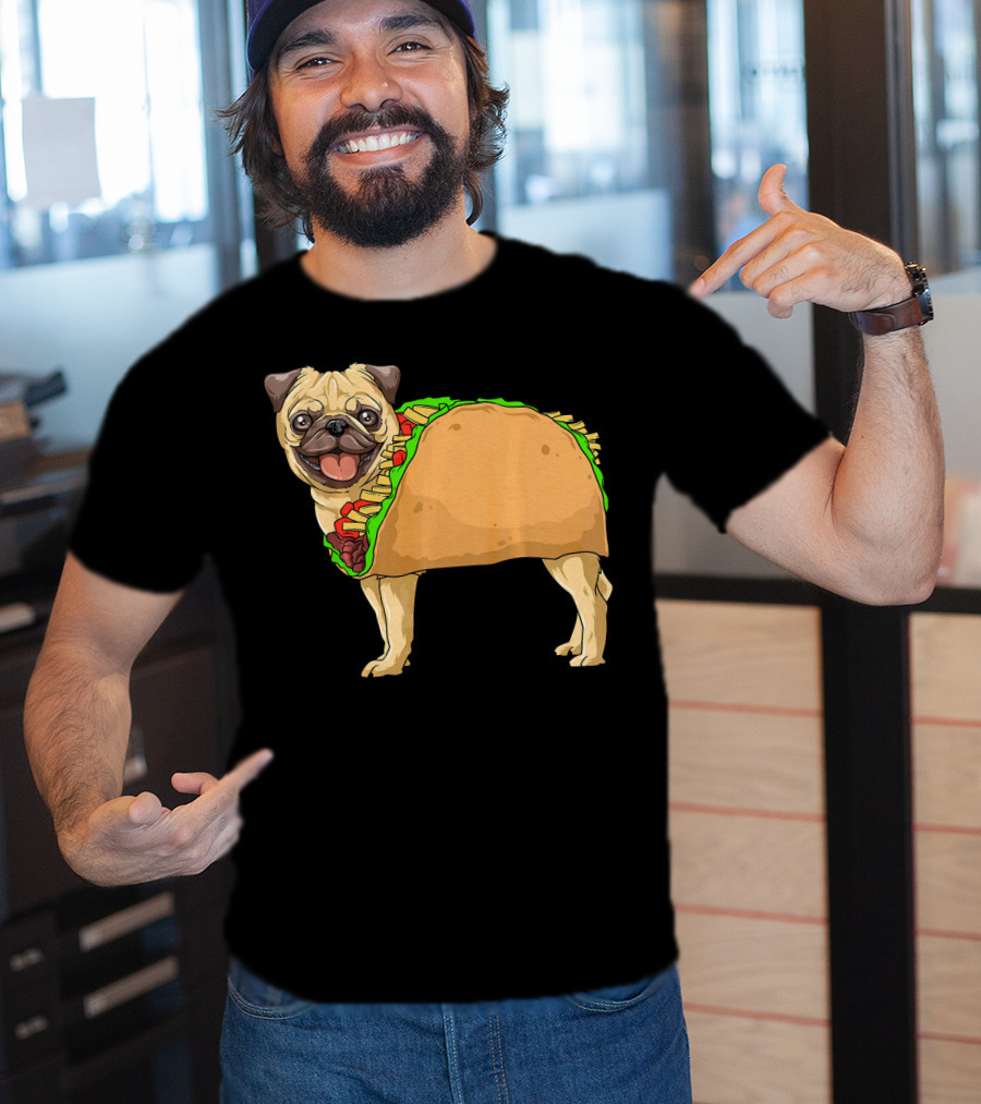 Taco Pug Mexican Burrito Pug T-Shirt