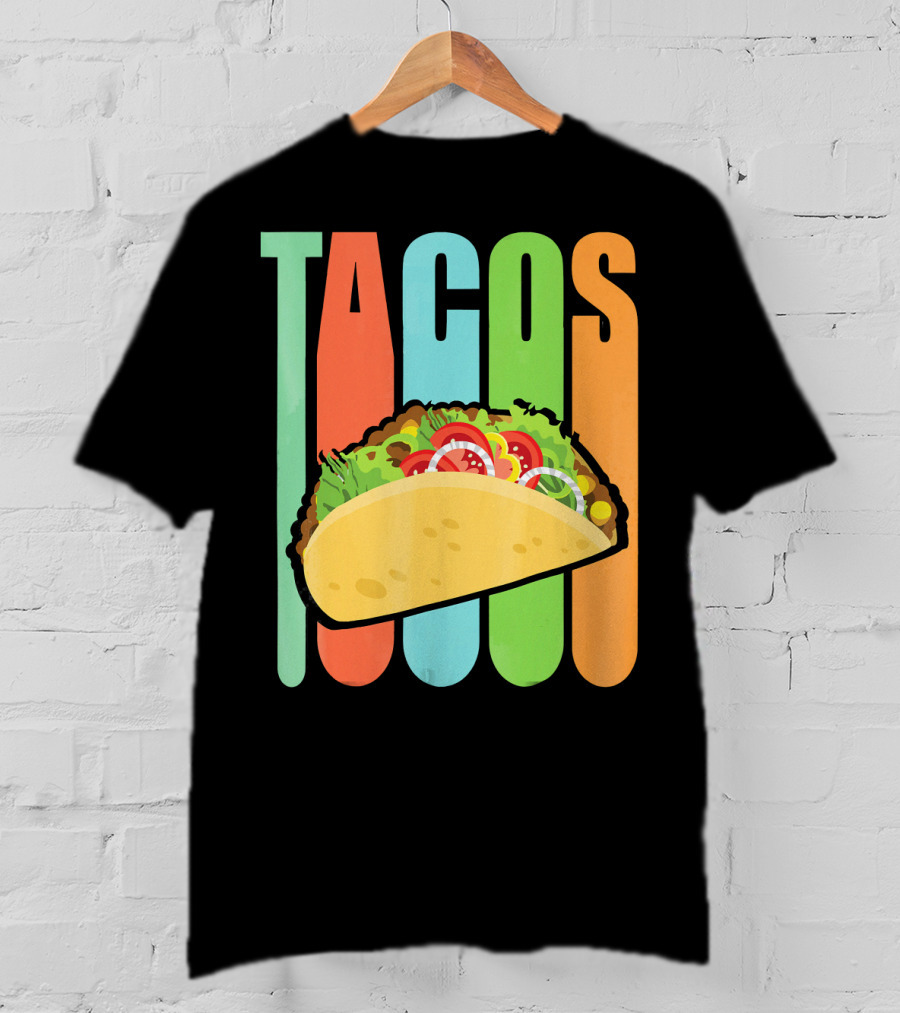 Retro Tacos Mexica Vintage Funny T-Shirt