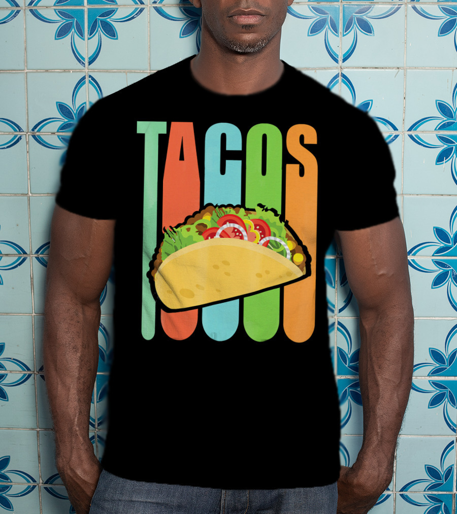 Retro Tacos Mexica Vintage Funny T-Shirt