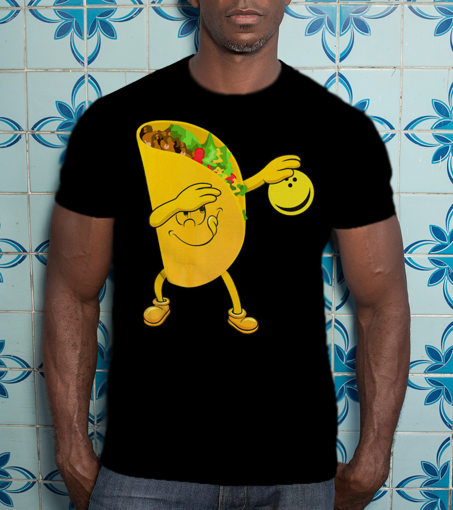 Dabbing Tacos Dab Bowling Happy Bowling Taco T-Shirt