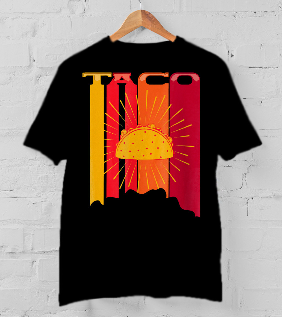 Retro Vintage 70s 80s Taco Sunburst Fiesta T-Shirt