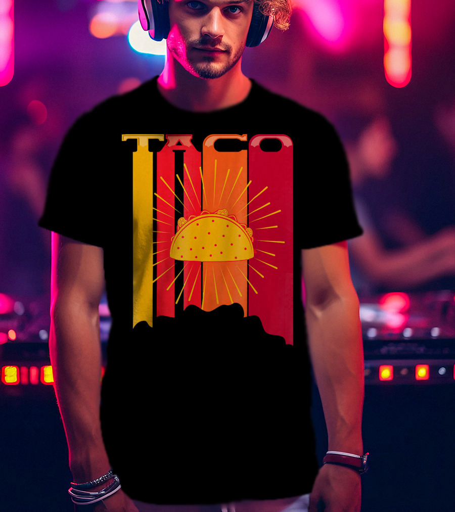 Retro Vintage 70s 80s Taco Sunburst Fiesta T-Shirt