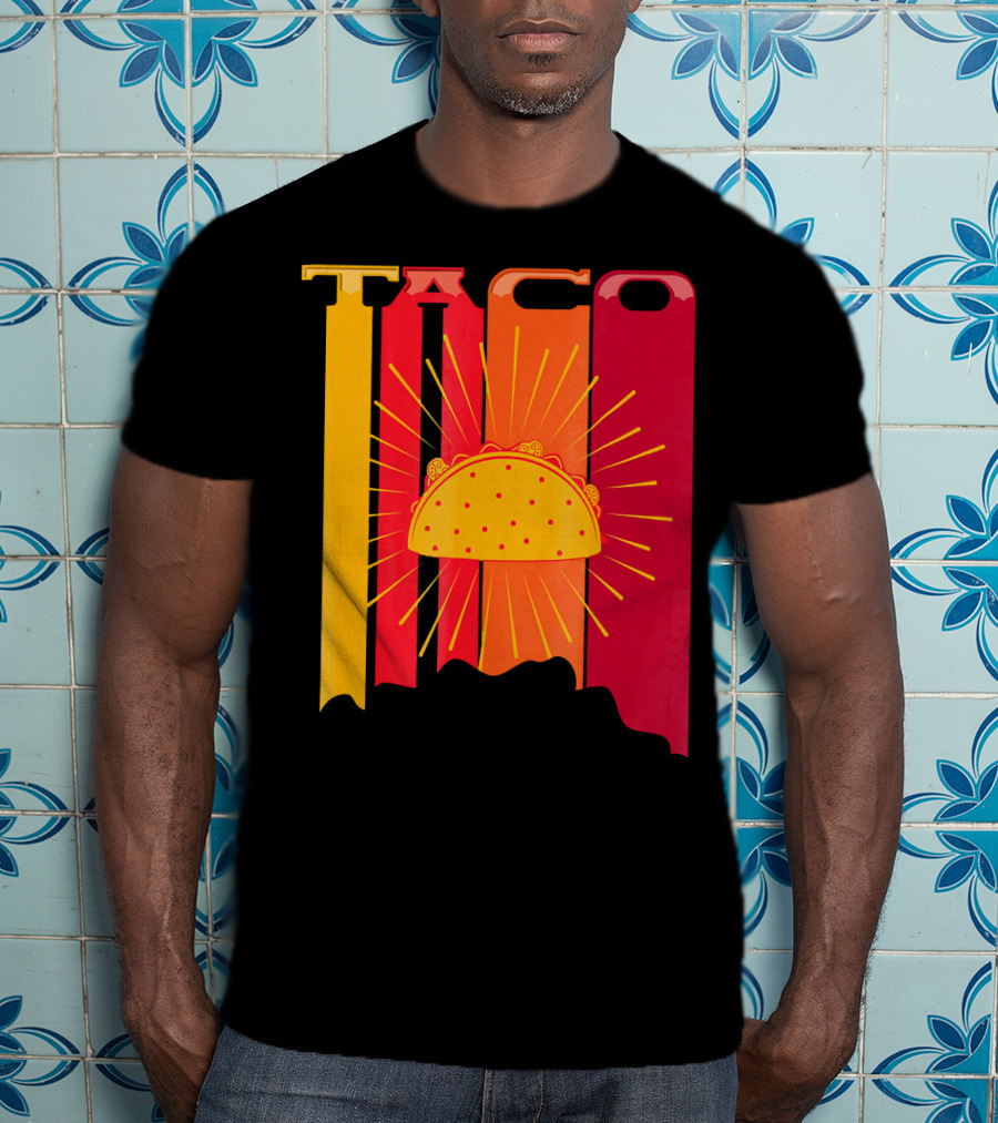 Retro Vintage 70s 80s Taco Sunburst Fiesta T-Shirt