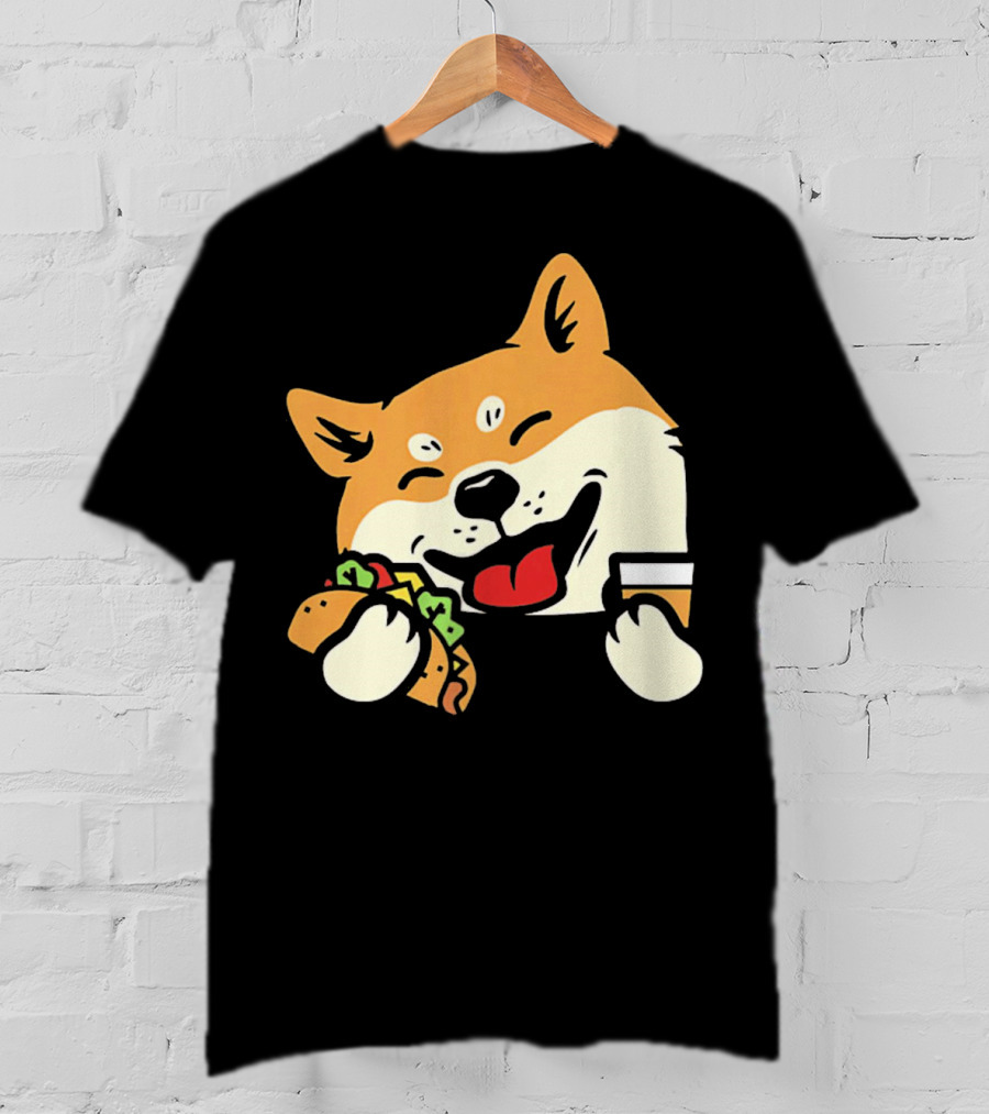 Cute Shiba Inu Taco Pocket Cinco De Mayo T-Shirt