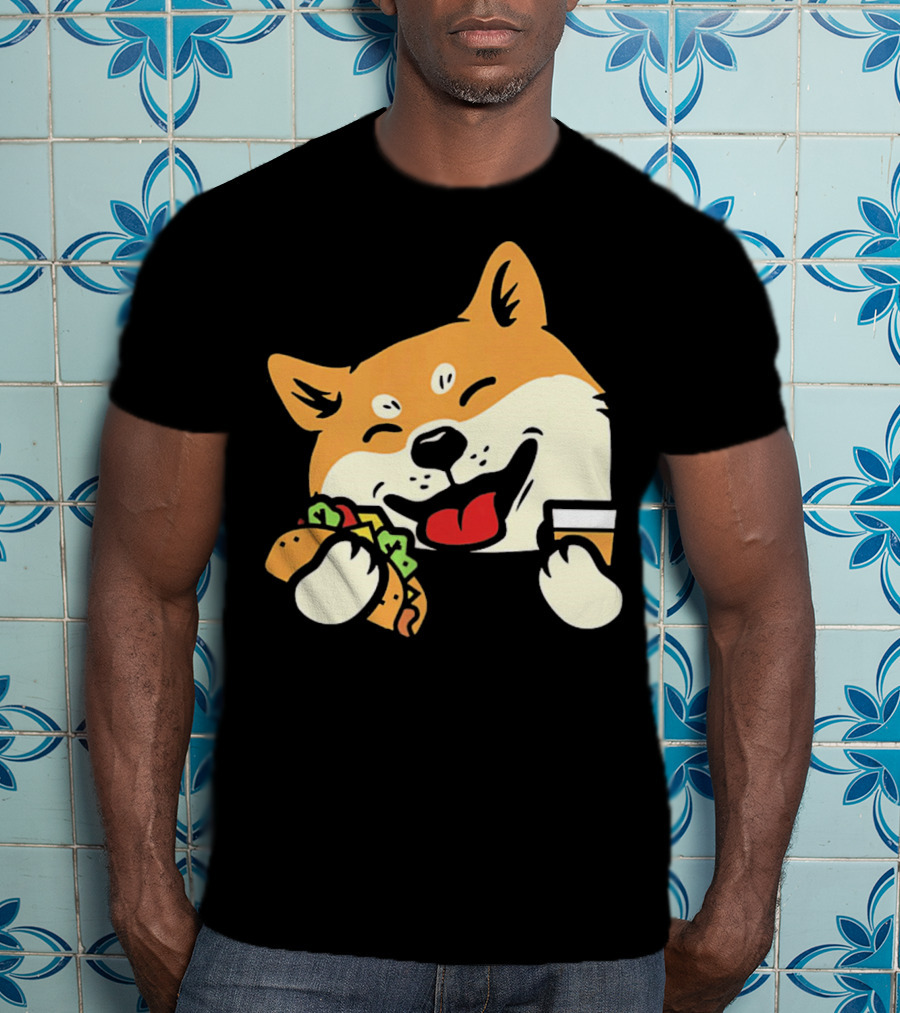 Cute Shiba Inu Taco Pocket Cinco De Mayo T-Shirt